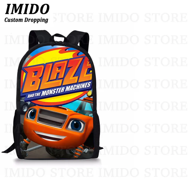 IMIDO Blaze And The Monster Machines, школьные рюкзаки, 3 шт., детские школьные ранцы для мальчиков и девочек, детские сумки с мультяшными рисунками - Цвет: as picture
