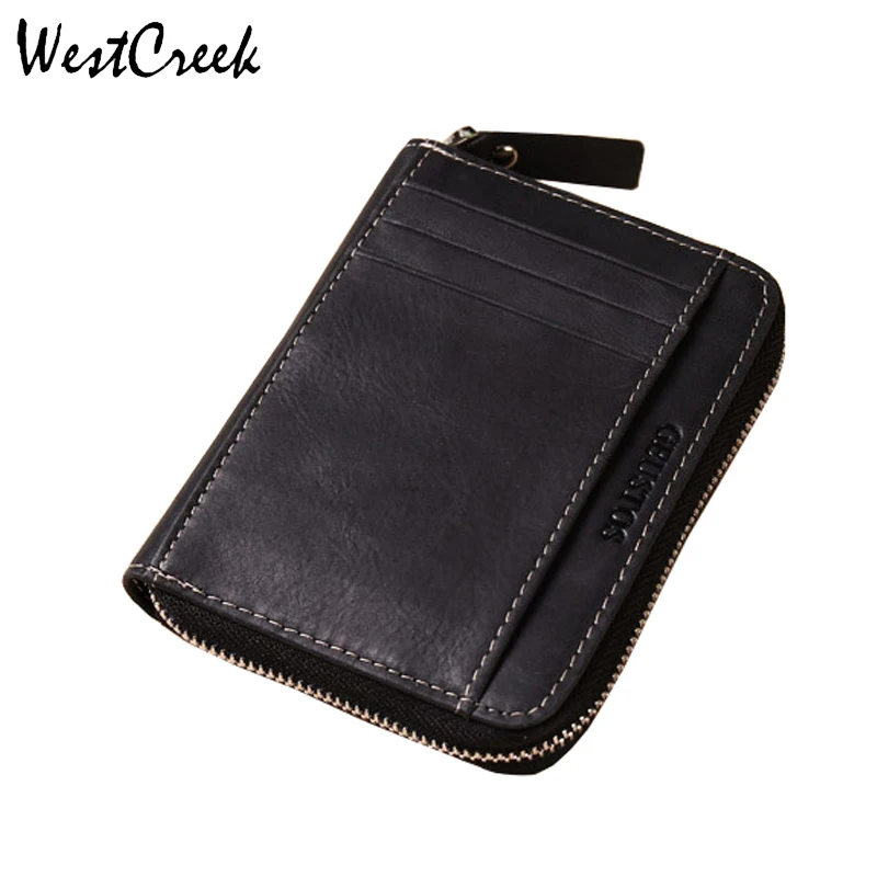 Винтажный кошелек WESTCREEK для карт кожаный женский бумажник кредитных с экраном и