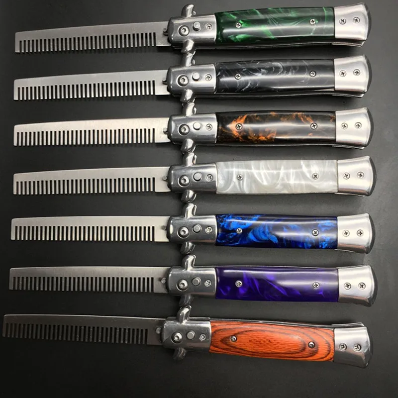 1 шт Автоматическая Нержавеющая сталь расчески складной Ножи щетки для волос