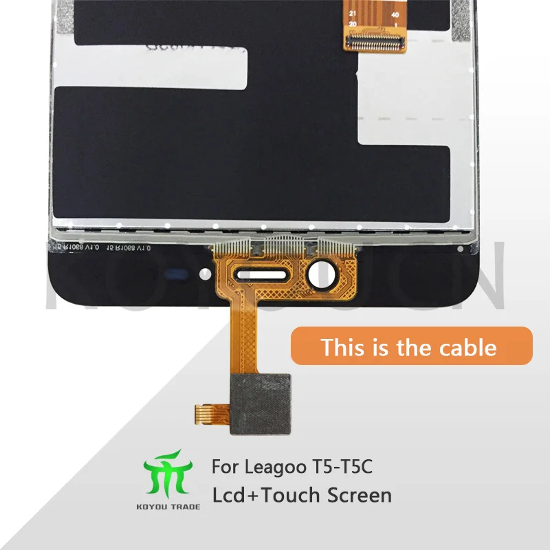 Черный/белый для leagoo T5 T5C ЖК-дисплей и сенсорный экран 5 "сборка телефона