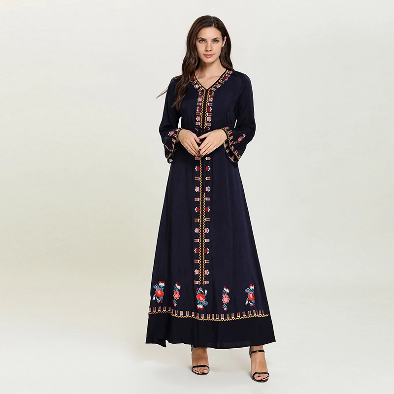 Плюс размер красный абайя Кафтан Дубай Турция исламский Арабский мусульманский