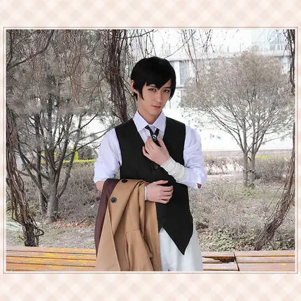 

Disfraz de Anime Bungo Stray Dogs para Osamu Dazai, traje de Cosplay, uniforme de la agencia de detectives armada, conjunto