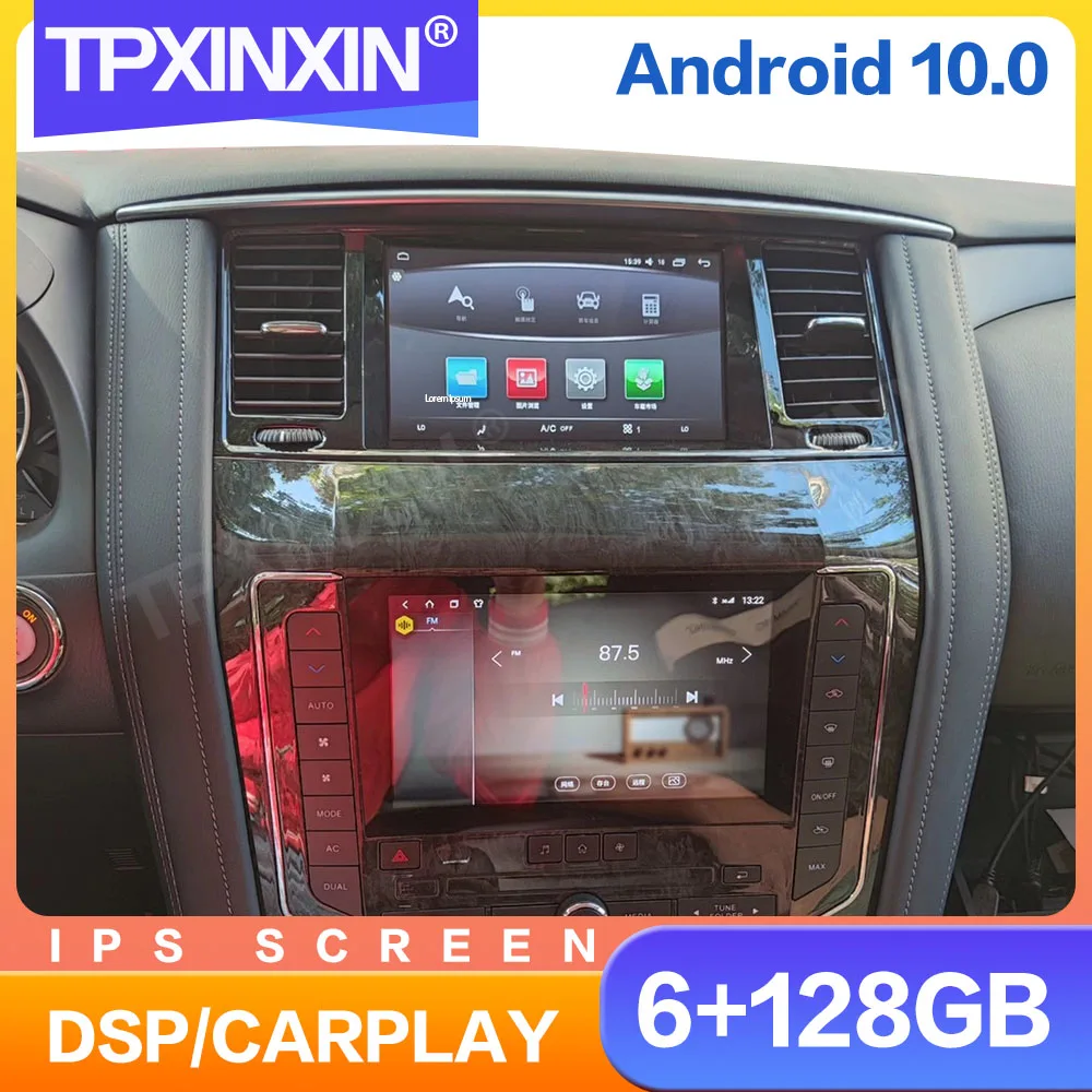 

6+128GB Android 10 Double Screen For Nissan Patrol Car Radio Multimedia Video Recorder Player Navigation HeadUnit GPS 2din DVD