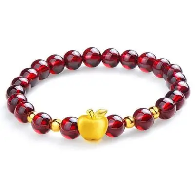 Гранатовый браслет бусины 6 мм роза хорек. Лучшие подарки для матерей подруг и