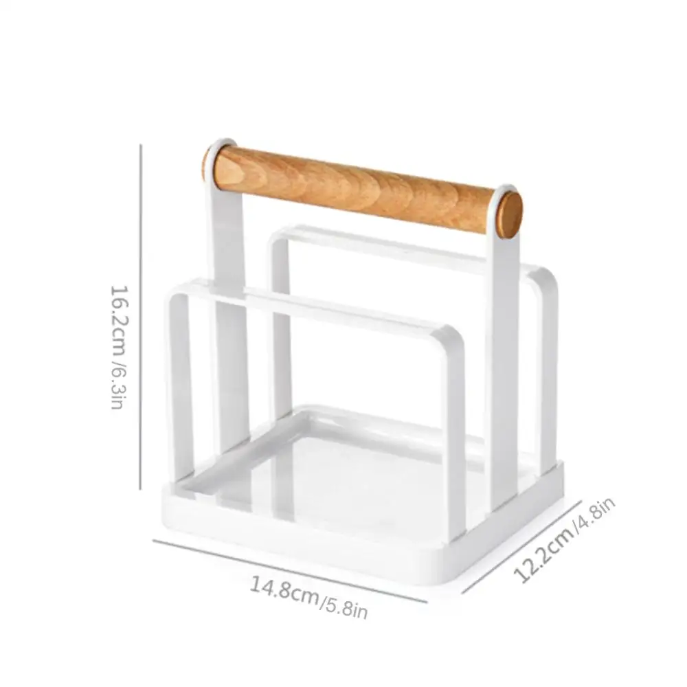 

3-Slot Simple Chopping Board Rack Pot Cover Rack Multi-function Drainable Thickening Board Kitchen Cutting Board Shelf Rag Rack