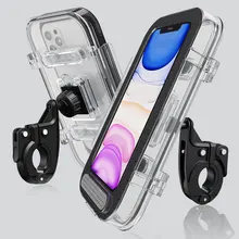 Universal 360° Rotation Waterproof Bicycle Motorbike Handlebar Phone Holder, Sensitive Touch ID Face ID Bike Phone Holder
