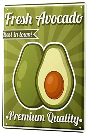 

Жестяные декоративные таблички для кухни с авокадо
