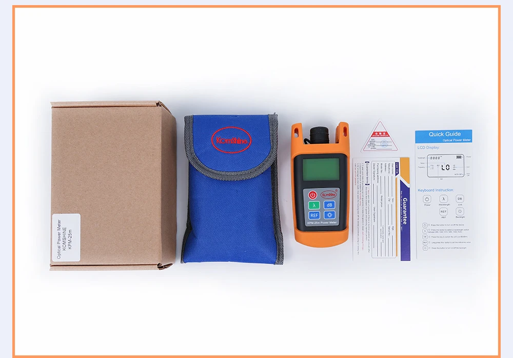 

FTTH Fiber Optical Handheld Test Tool Fiber Optic Power Meter KPM-25M OPM Tester with SC Connector