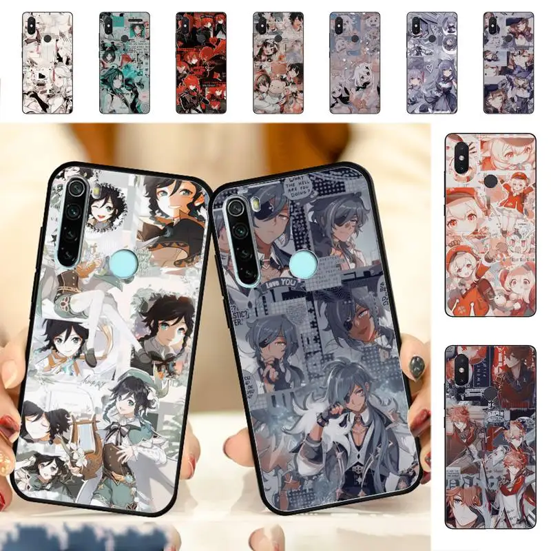 

YNDFCNB Genshin Impact Phone Case for Redmi Note 4 5 6 8 9 pro Max 4X 5A 9S cover