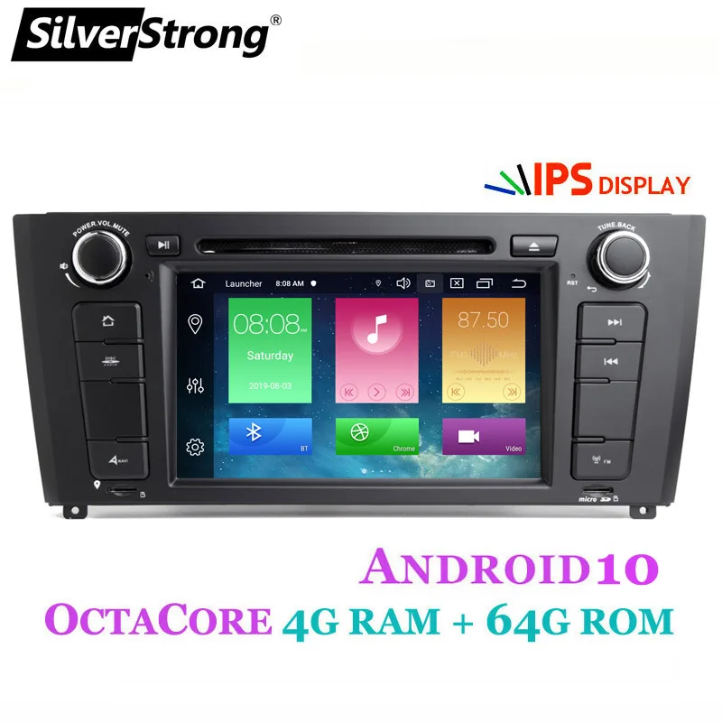 SilverStrong OctaCore автомобильный DVD для BMW Android10.0 E81 E82 E88 2004-2011 1 серия с 64 Гб ROM радио carplay DAB