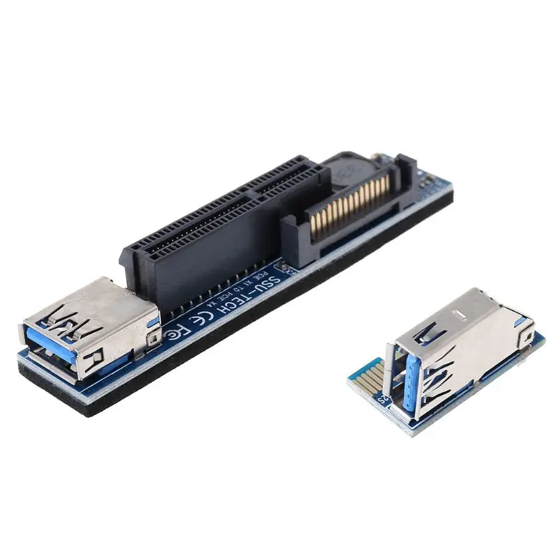

Add On Card PCI Express USB 3.0 Adapter Raiser Extender PCIE Riser Card USB 3.0 PCI-E SATA PCI E Riser PCI Express X1 to X4 Slot