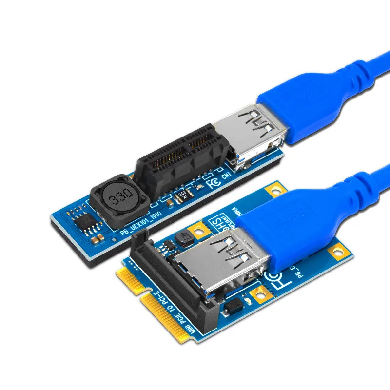 Райзер карта расширения Mini PCIE к PCI E X1 Удлинительный кабель Express разъем питания SATA