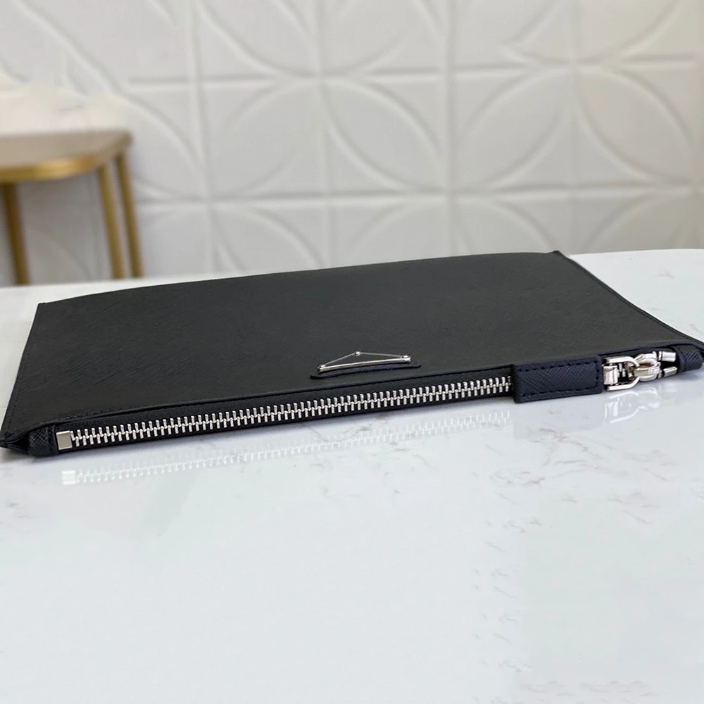 Высококачественный дизайнерский Кожаный клатч для мужчин саржевая Сумка