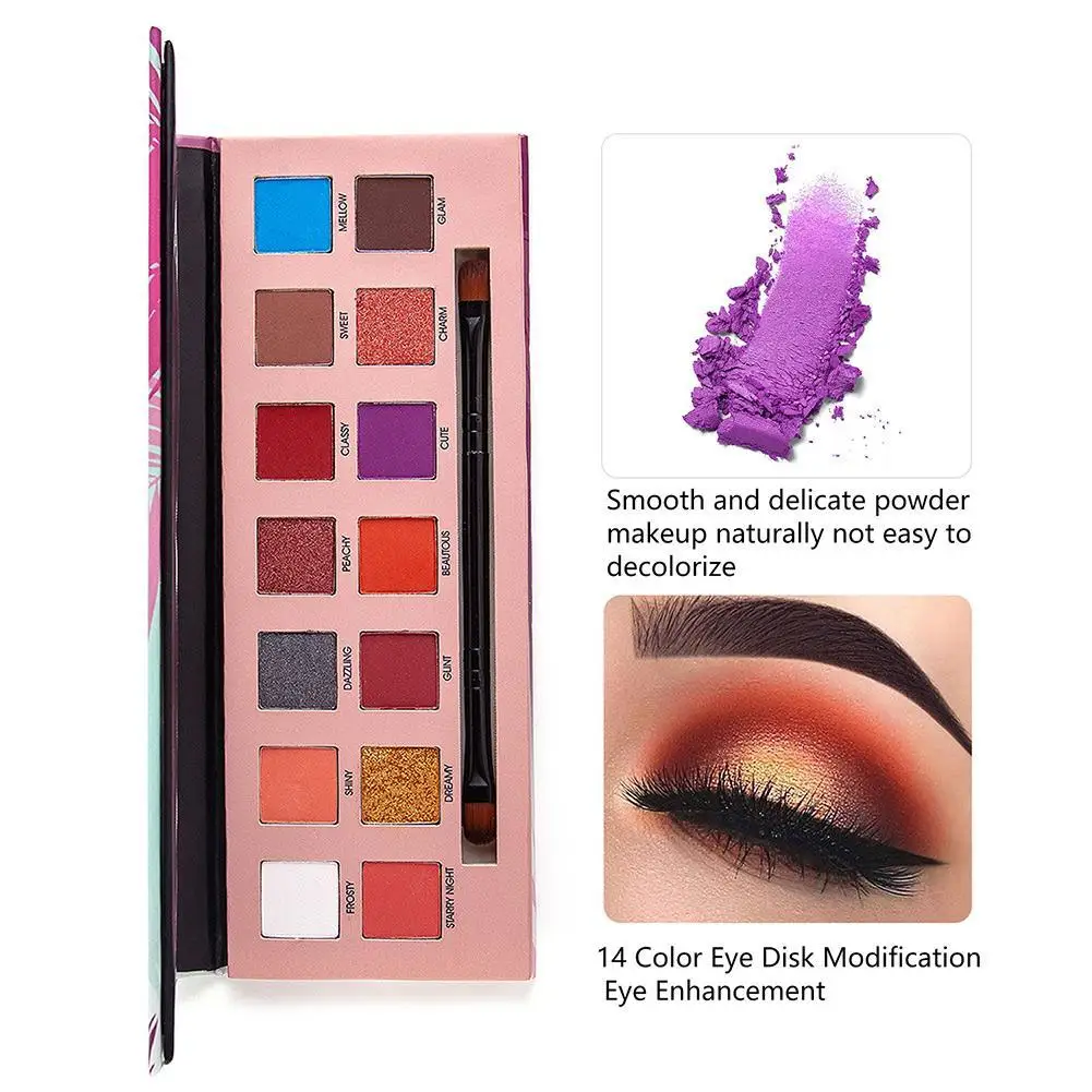Натуральные обнаженные тени для век палитра красоты набор макияжа 14 цветов