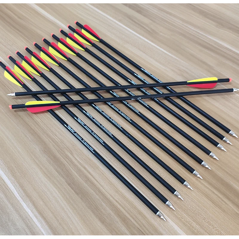 

6/12/24PCS 20" Archery Arrows Carbon Arrow Spine 400 For Bolts Crossbow Archery Hunting and Shooting