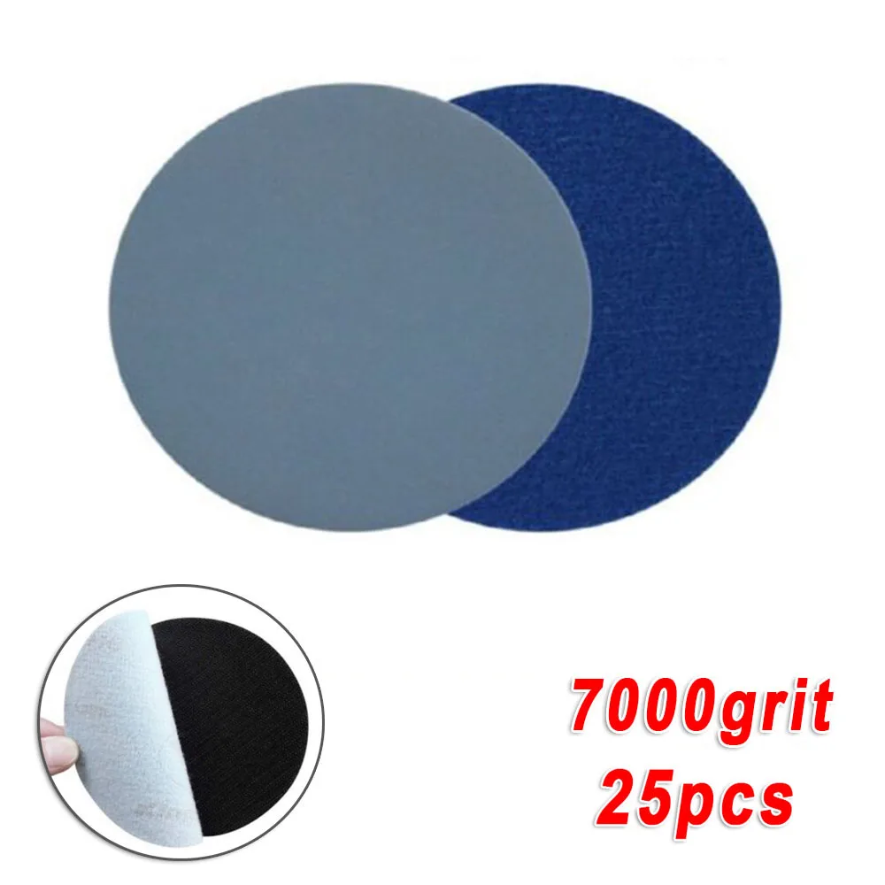 25 шт. абразивные материалы 3 дюймовая пленка крюк и петля шлифовальные диски 7000