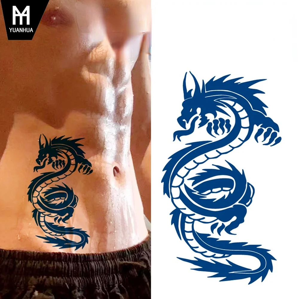 

Juice Lasting Ink Tattoos Body Art Waterproof Temporary Tatoo Sticker Dragon Wolf Eagle Tattoo Arm Fake Tiger Skull Tatto Men