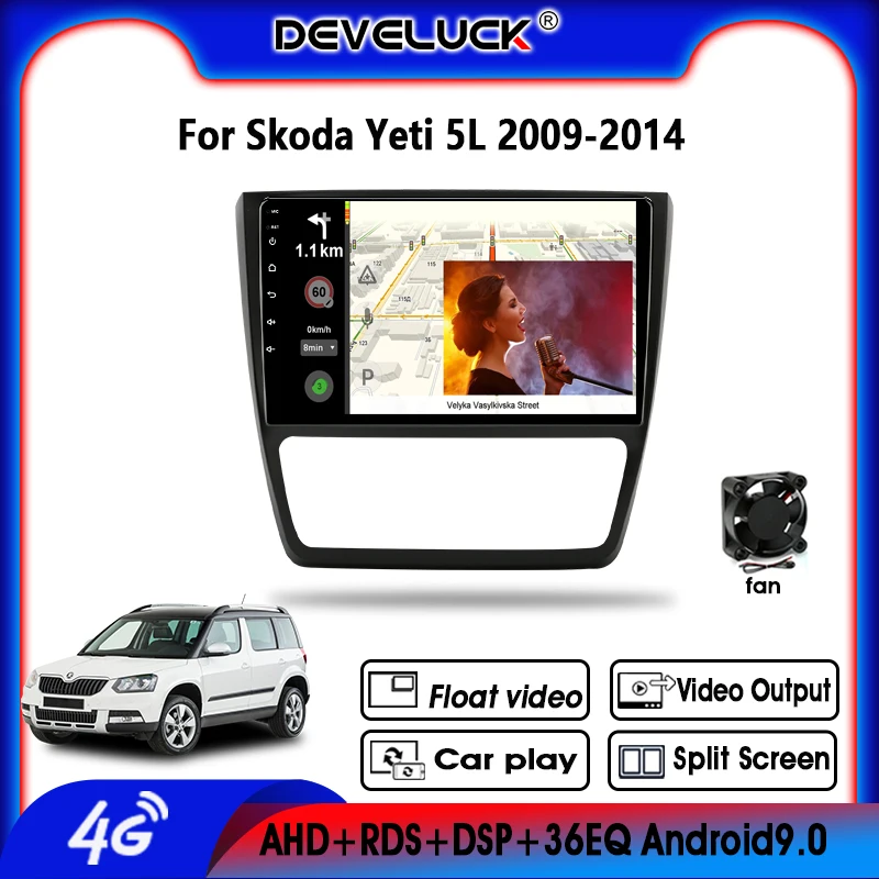 Android9.0 2Din GPS навигация Мультимедиа Видео плеер автомобильное радио для Skoda Yeti 5L
