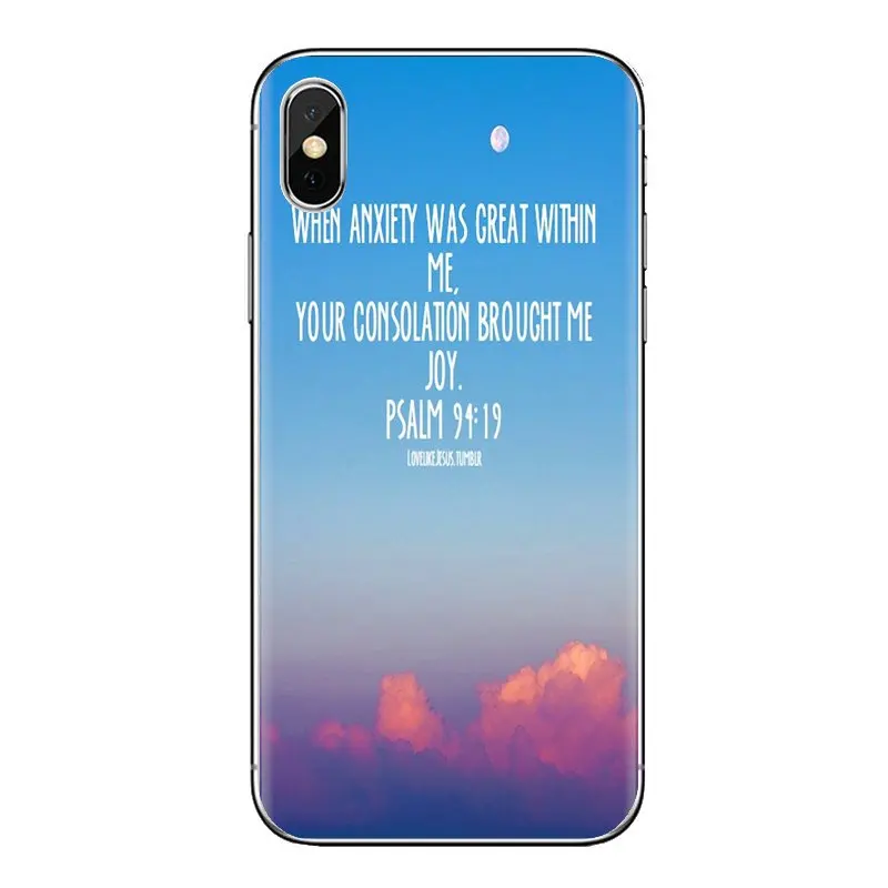 Psalms-книга цитаты из Библии чехол для iPhone XS Max XR X 4 4s 5 5S 5C SE 6 6S 7 8 Plus samsung Galaxy J1 J3 J5 J7 A3 A5