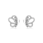 Женские серьги-гвоздики с кристаллами из стерлингового серебра 925 пробы, весна 2019