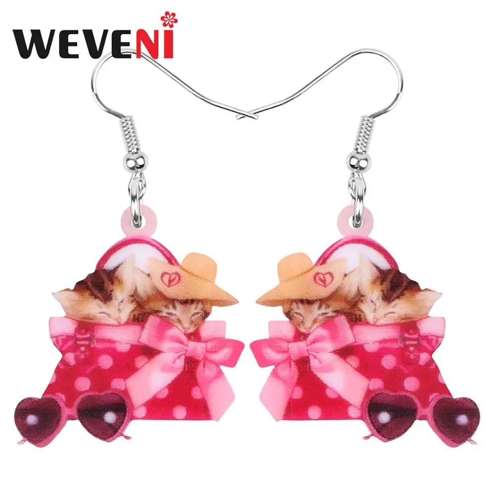 Weveniакриловый подарок на день Святого Валентина сумка кошачьи солнцезащитные