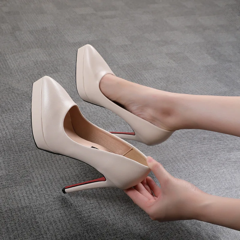 

Women's Pumps Shoes Sexy Thin Heel High Heels 12CM Pointed Pumps Women Shoes Platform Wedding Shoes Party Shoes