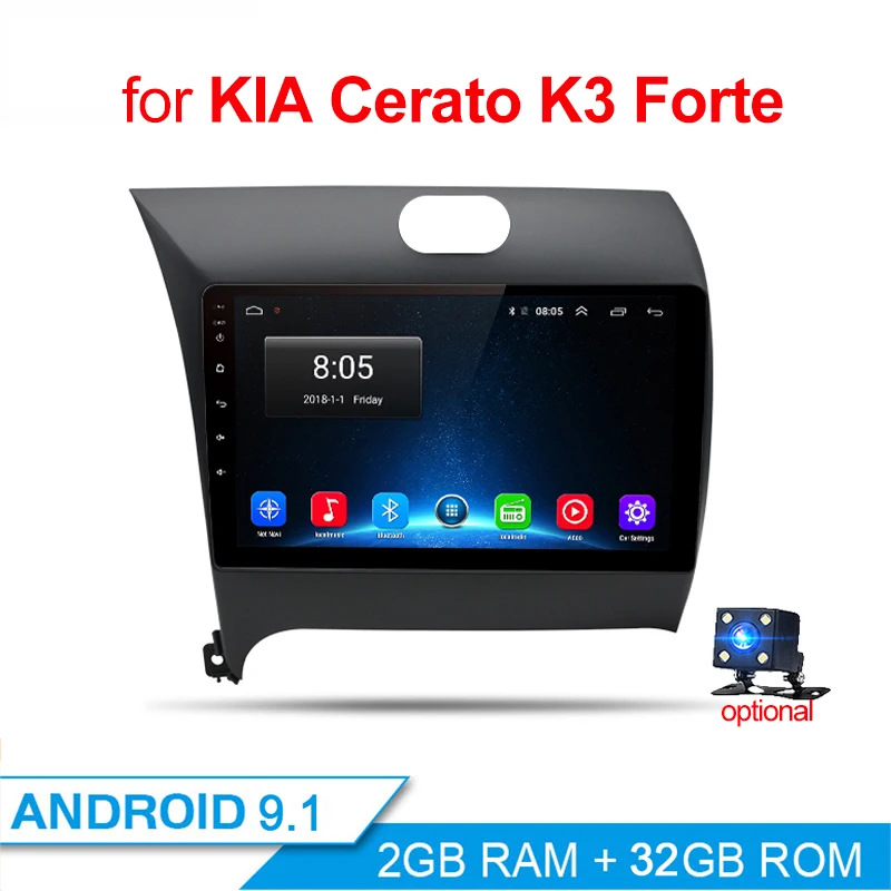 2 Din Android 9 1 автомобильный DVD GPS для KIA Cerato K3 Forte 2013 2014 2015 2016 2017 Радио мультимедийный