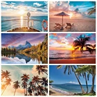 Laeacco летнее голубое небо облака восход солнца море пароход естественный вид фотография Фон плавательное кольцо фон для фотостудии