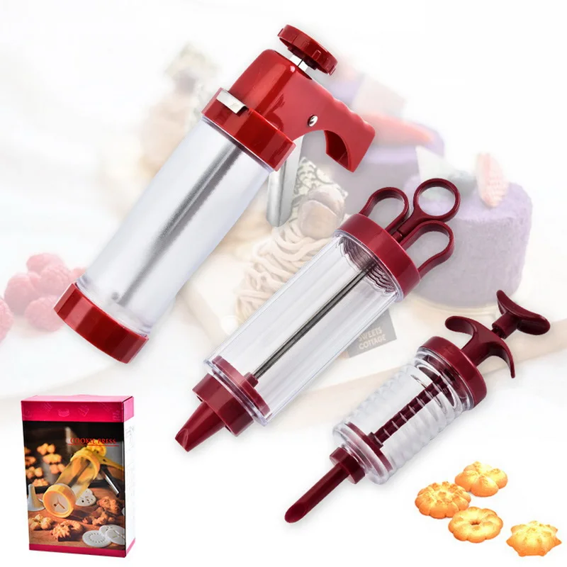

2 Styles Cake Cream Decorating Gun Set Nozzles Flower Piece Suit Pastry Cookie Syringe Muffin Dessert Extruder Kitchen Tools