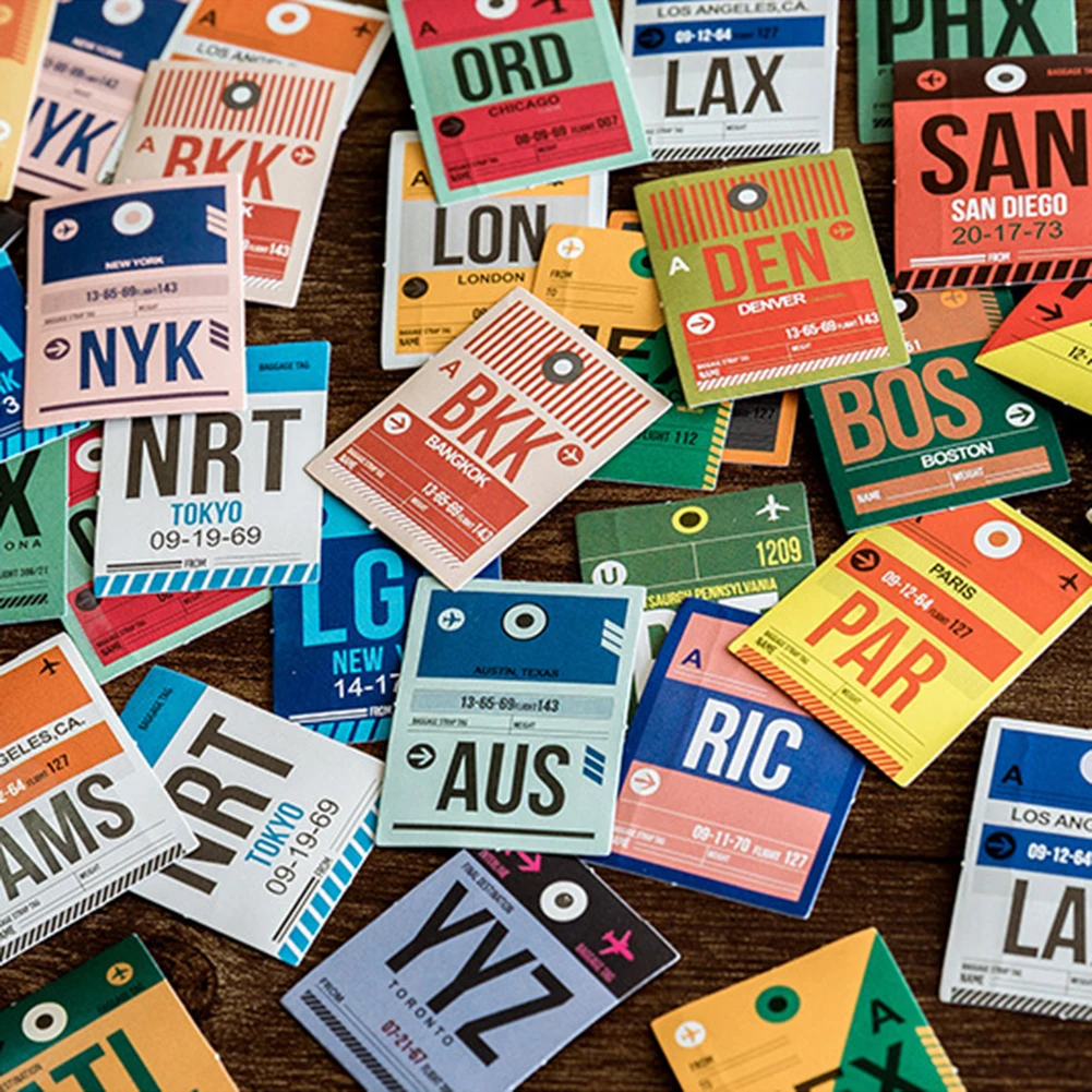 46 шт. США Австралию страна с рисунком самолета Уплотнительная наклейка