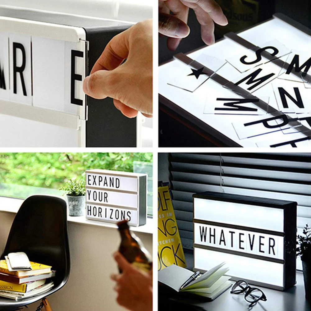 

84/126pcs Cinematic Lightbox Replacement Letters & Numbers Signs black for A4/A5 Light Up Letter Box Sign Message Board