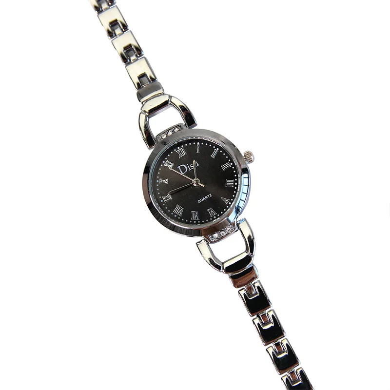 

popular popular style steel strip women's watch Korean simple insert drill watch small dial with student quartz watch