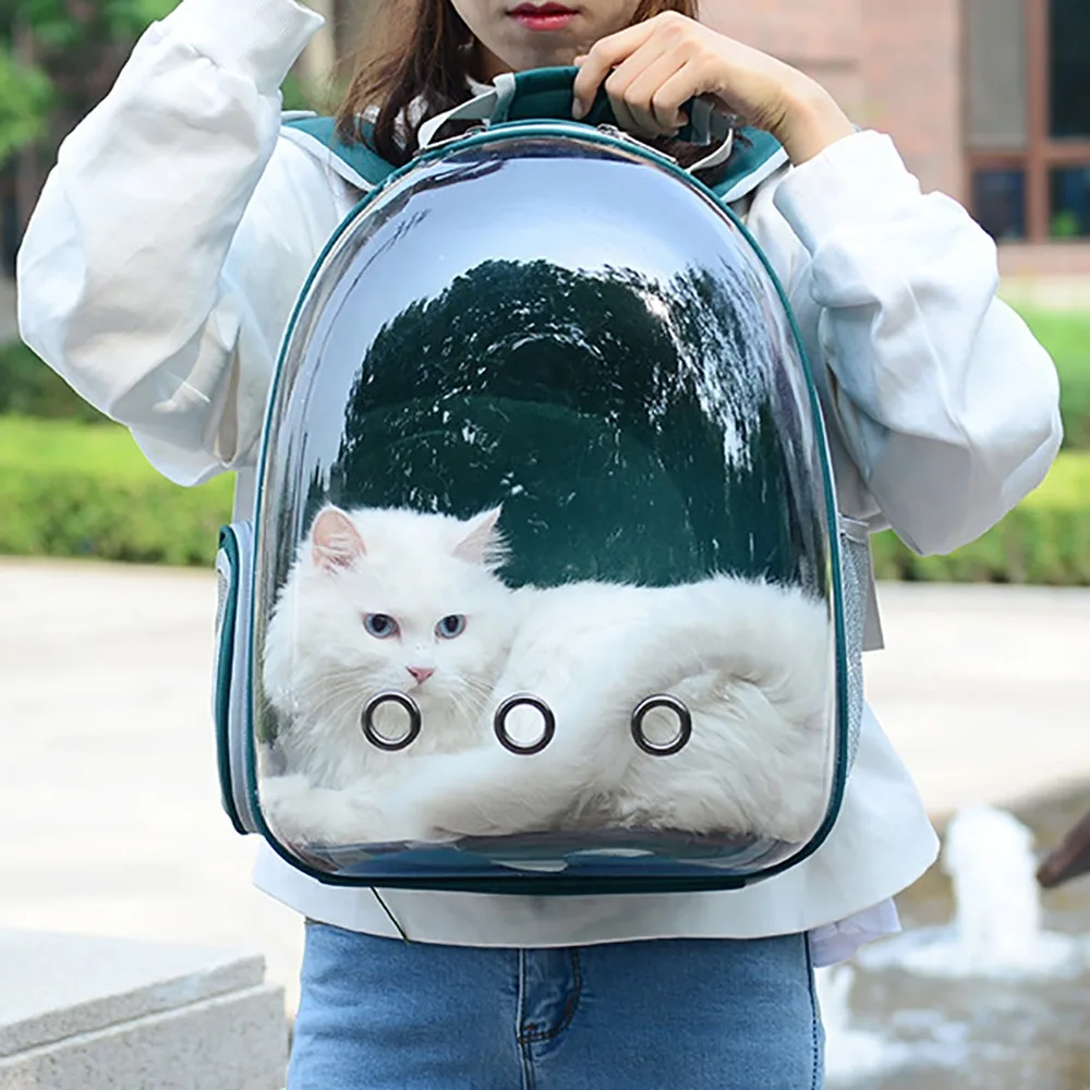 

Cat Carrier Bags Breathable Pet Carriers Small Dog Cat Backpack Travel Space Capsule Cage Pet Transport Bag Carrying For Cats