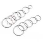 10 шт., круглые кольца для ключей из нержавеющей стали