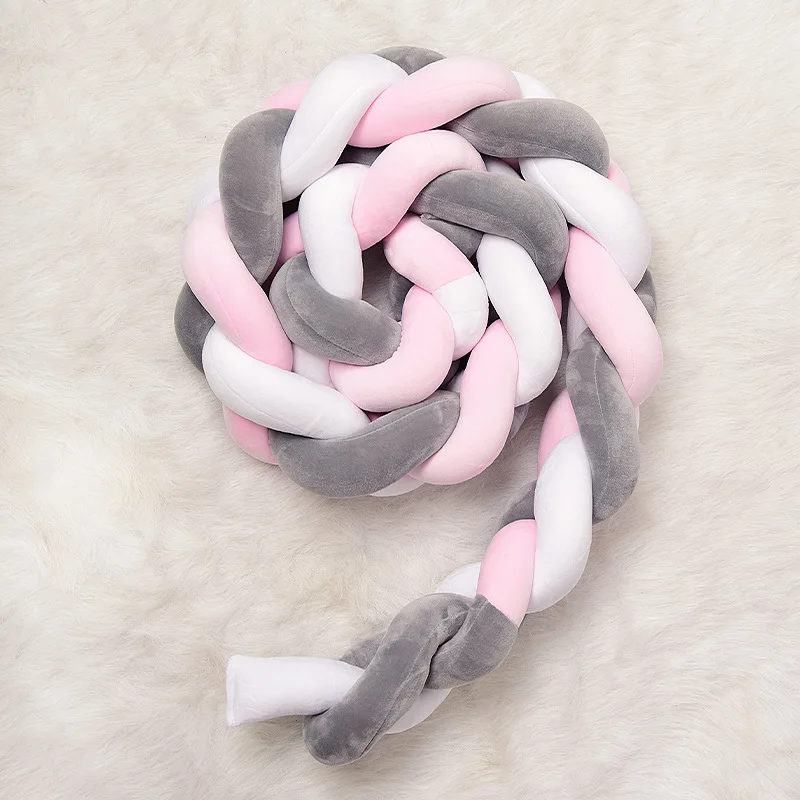 Детская кроватка-бампер длинная тканая трехжильная детская кроватка подушка с