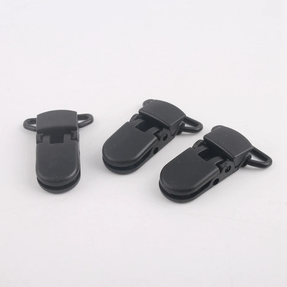 Black Clip 5pcs Let's Make 20 м 1 шт. атласные шнуры 1 мм DIY нейлоновая струнная веревка комплект и результаты Детские Силиконовые Прорезыватели для зубов ожерелье бусы ребенок Teet - Цвет: Black Clip 5pcs