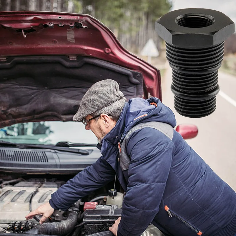 

1/2-28 or 5/8-24 To 3/4-16 13/16-16 3/4NPT Car Oil Filter Threaded Adapter Aluminum Alloy Threaded Oil Filter Adapter
