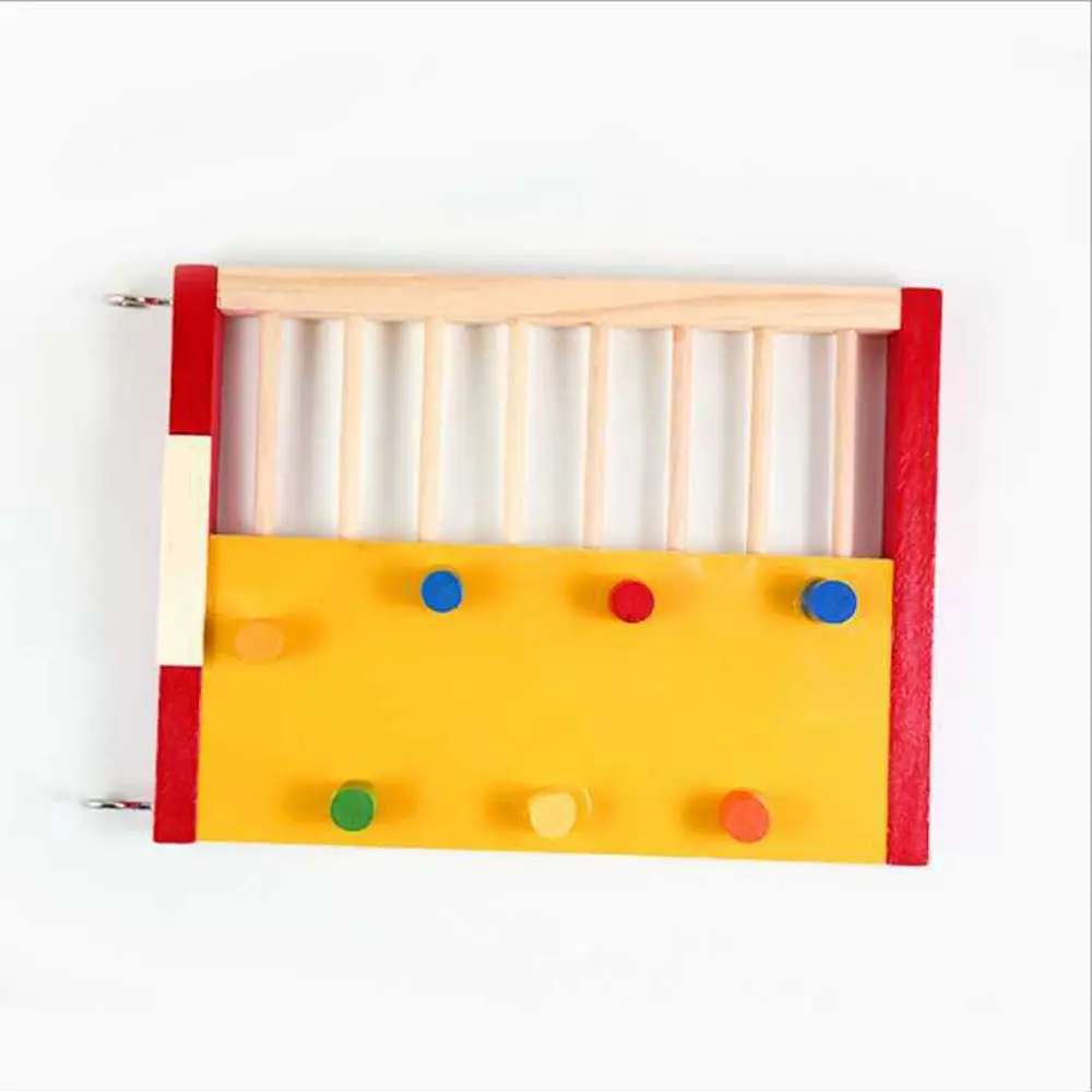 Natural Wooden Hamster Climbing Ladder Rat Climbling Toy Guinea Pig Squirrel Jumping for Playing Small Pet Accessories | Дом и сад