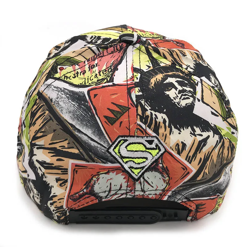 

Embroidered Superman Baseball Cap Floral Cloth Graffiti Flat Birm Hat Hip Hop Cap Men Women Outdoor Sun Hat Snapback Casquette