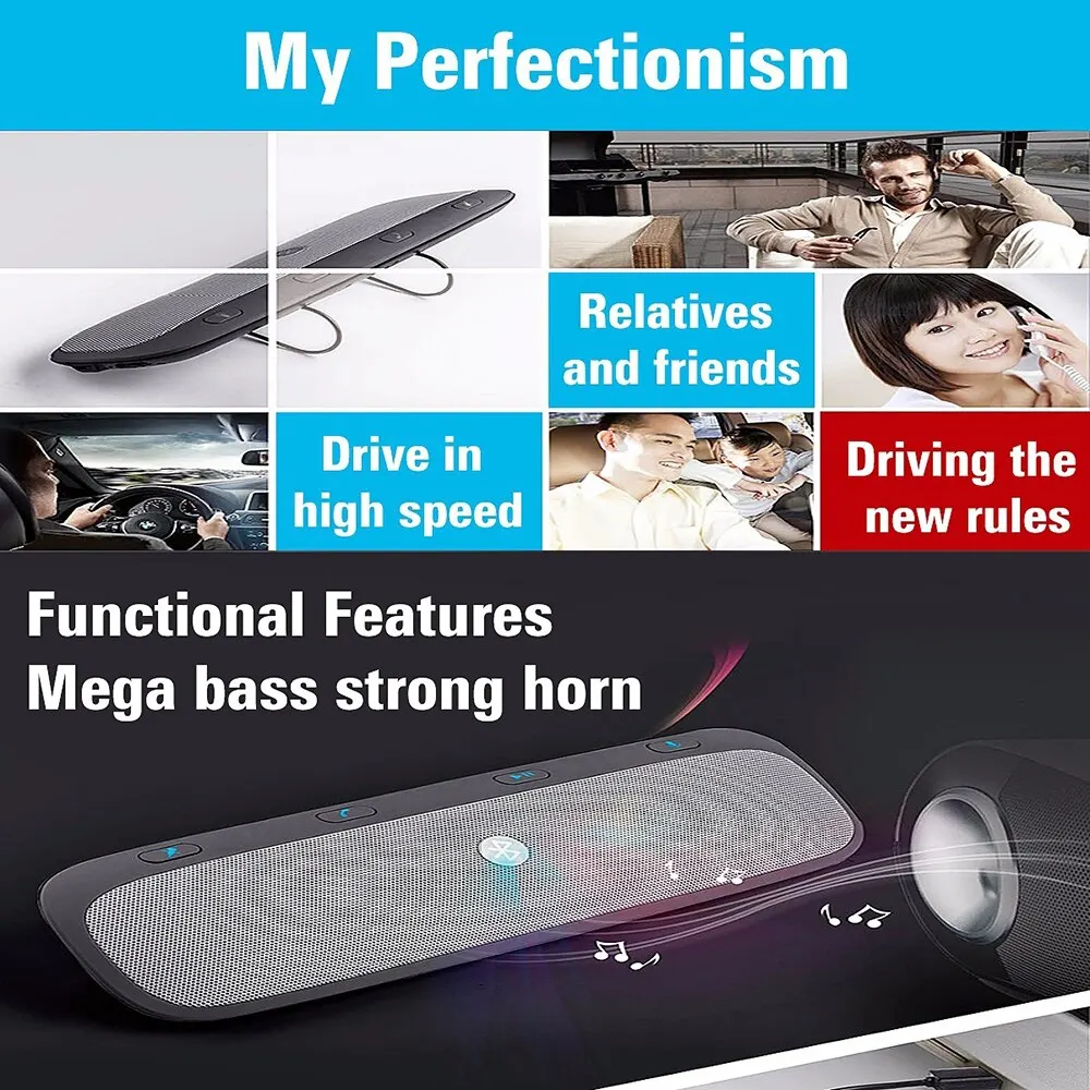 Новый козырек от солнца Multipoint BT3.0 Беспроводная Bluetooth колонка аудио музыкальный