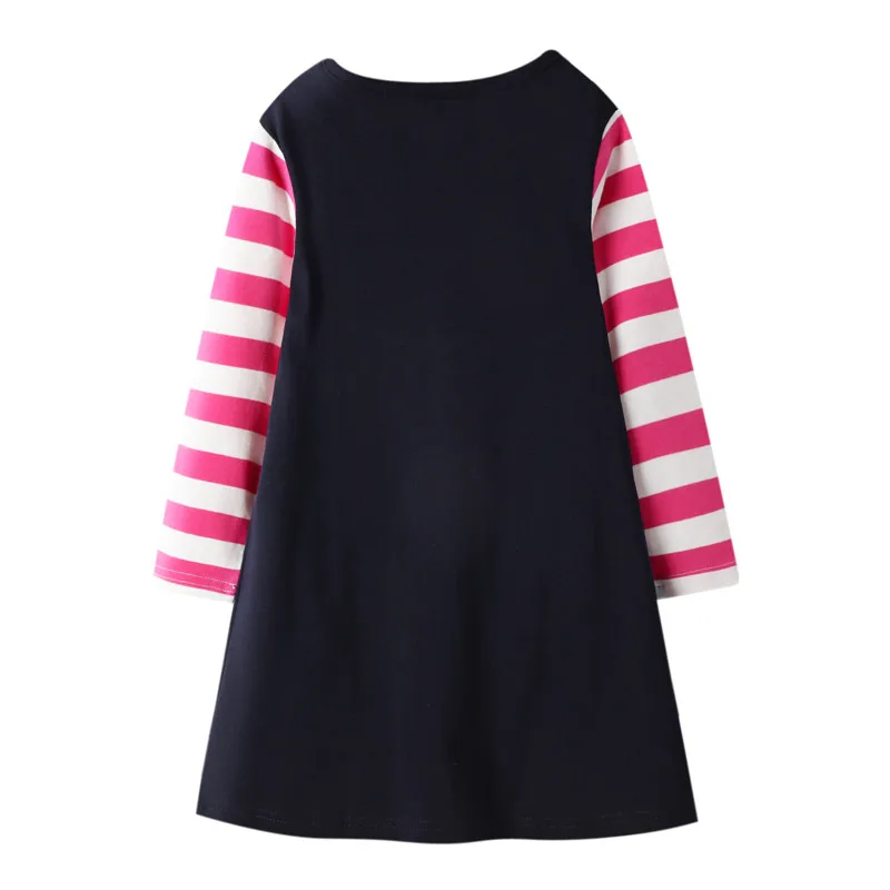 Jumping Meters Princess Unicorns Girls Dresses Rainbow Applique Cute New Baby Clothes For Birthday Gift Cotton Fashion | Детская одежда