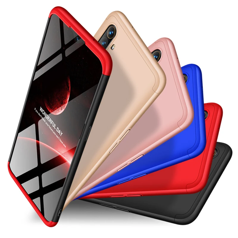 

For OPPO Realme XT Case Hard Hybrid PC 360 Full Body Protective Back Cover for OPPO Realme X2 Phone Case Fundas Coque