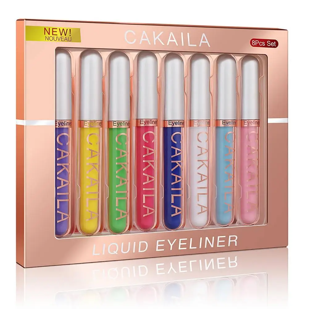 

8 Colors Glitter Liquid Eyeshadow Set Waterproof Lasting Shimmer Metallic Easy To Makeup Professional Eye Shimmer Eyeshadow Set