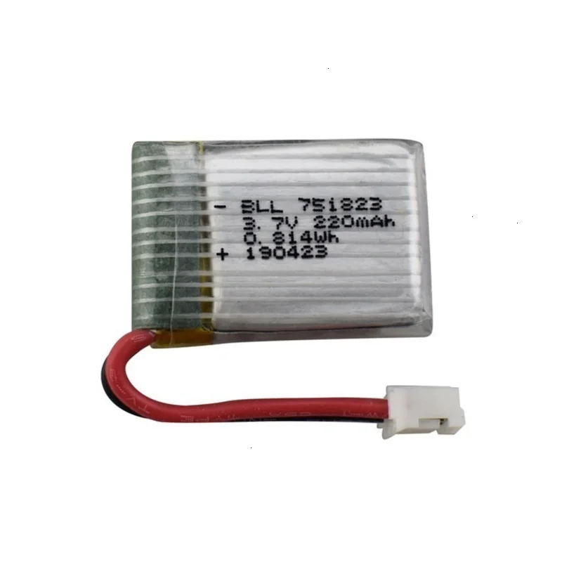 3.7V 220mAh Lipo Battery for HS210 E010 NH010 T36 751823 3.7v Rechargeable battery for JJRC H36 RC Drone Quadcopter Spare Parts