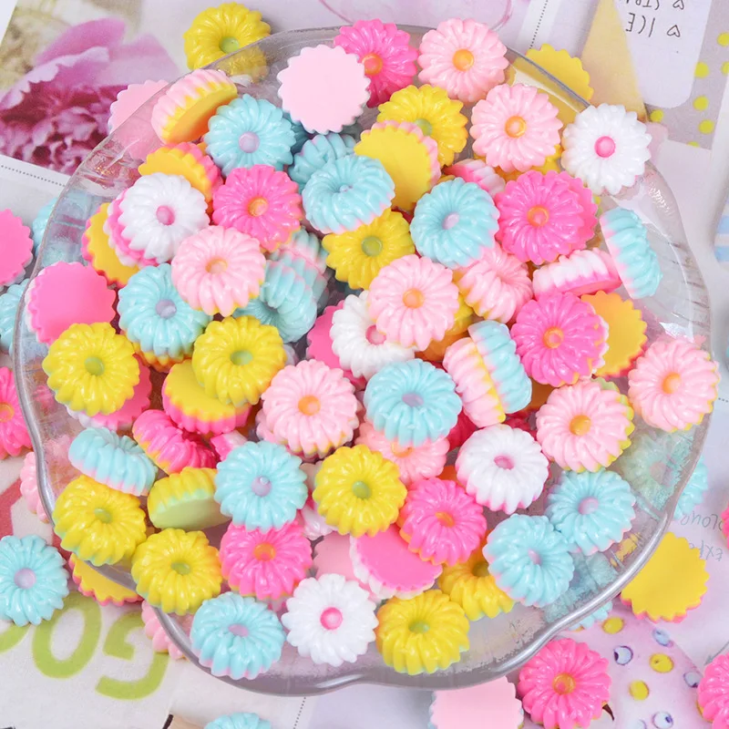 20 шт./лот имитация пончиков с плоским основанием кабошон каваии Смола поддельная