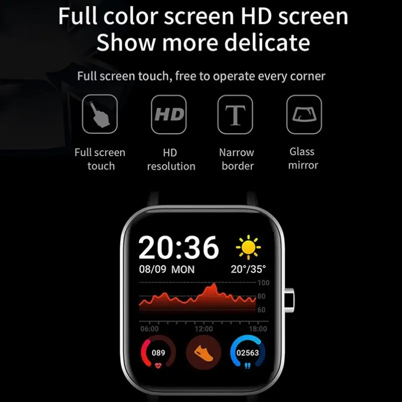 

H10 Smart Watch Full Touch Bluetooth Call Sport Fitness Bracelet Heart Rate Monitor Weather Forecast IP67 Waterproof Smartwatch