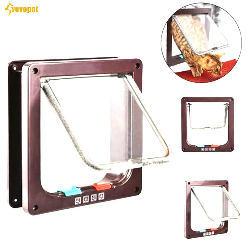 4 способ Запираемая собака кошка котенок дверь безопасности створки Входная рама
