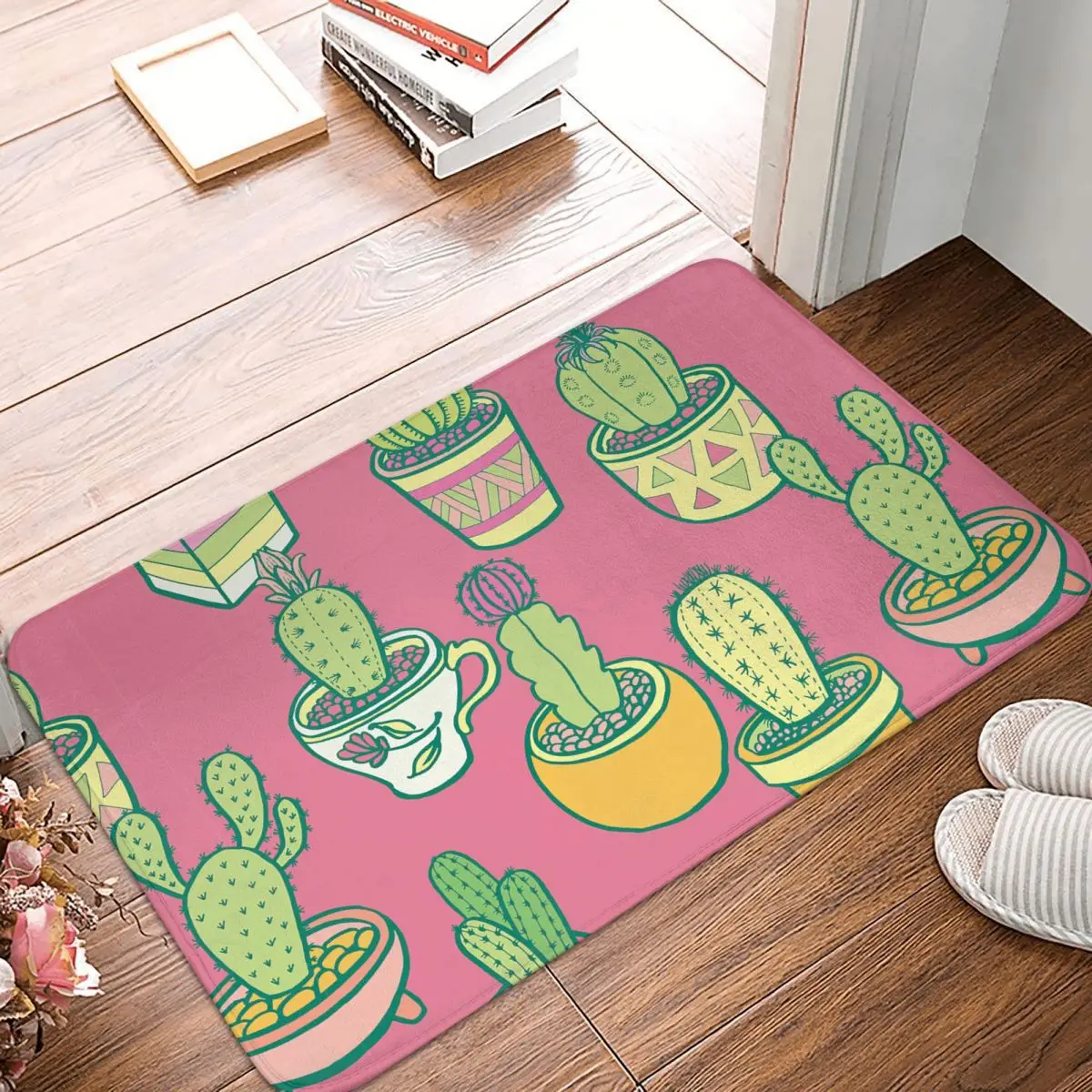 

Cactus Green Plant Doormat Bathroom Printed Polyeste Mat Entrance Home Balcony Garden Decoration Floor Rug Floor Mat Bath Mat