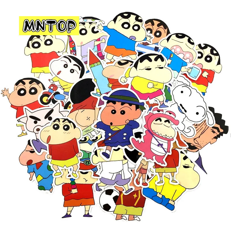 10/30/50pcs/pack Cartoon Anime Crayon Shin-chan Stickers For DIY Luggage Scrapbook Skateboard Laptop Motorcycle Computer Bicycle
