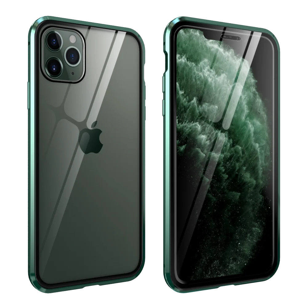 Магнитный адсорбционный металлический чехол для iPhone 11 promax xsmax xr 7p 8p 6p X 7 8 6
